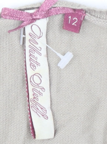 Womens UK Size 12 White Stuff Beige Cardigan Jumper