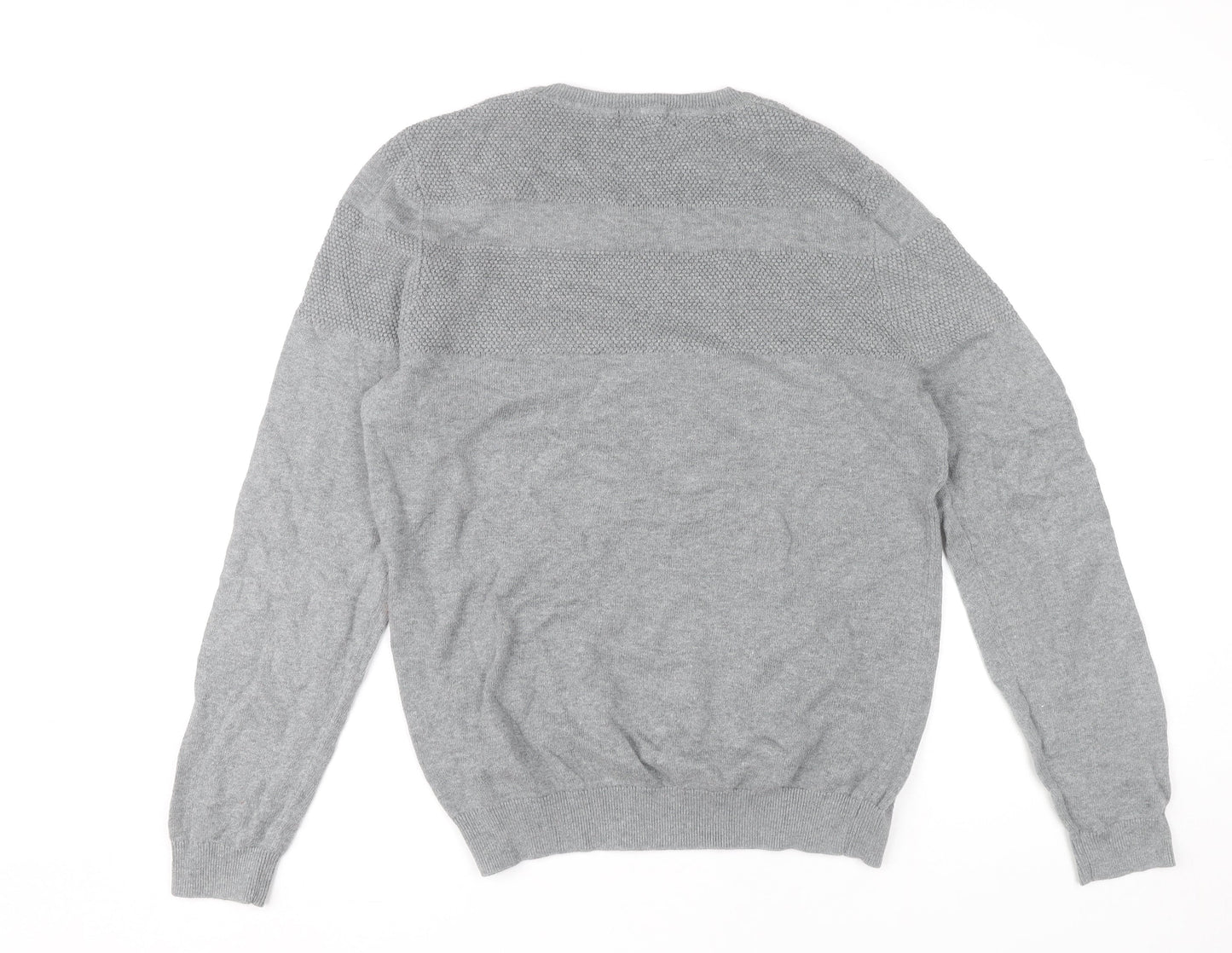 Red Herring Men's Grey Cotton Crew Neck Pullover Jumper M