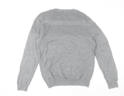 Red Herring Men's Grey Cotton Crew Neck Pullover Jumper M