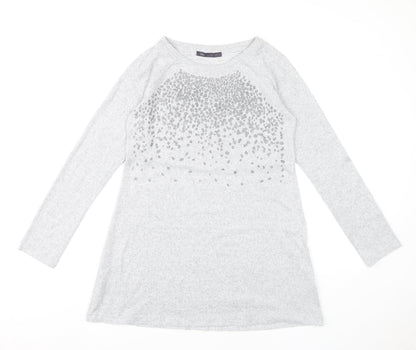 Marks and Spencer Women’s Grey Sequin Shift Dress Size 8