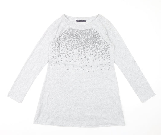 Marks and Spencer Women’s Grey Sequin Shift Dress Size 8