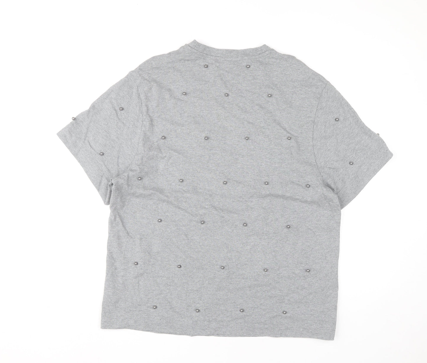 Womens UK Size 12 H&M Grey Basic T-Shirt