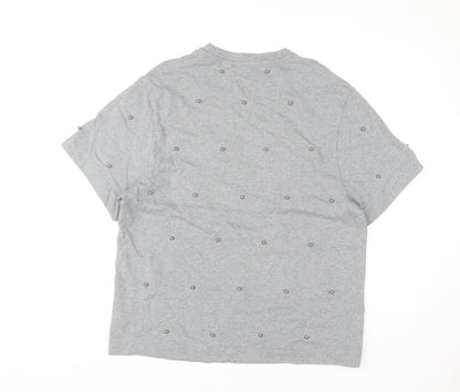 Womens UK Size 12 H&M Grey Basic T-Shirt