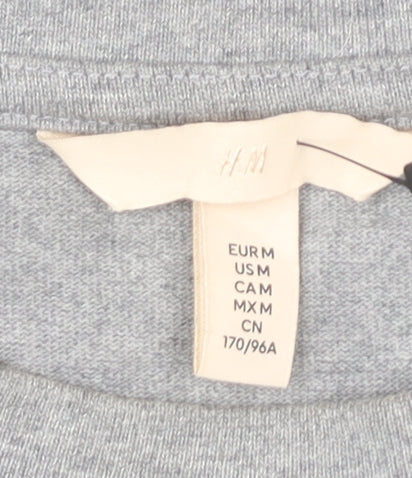 Womens UK Size 12 H&M Grey Basic T-Shirt