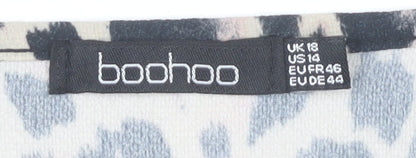 Boohoo Women’s Multicoloured Animal Print Wrap Dress Size 18