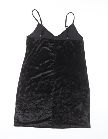 Hollister Womens Black S Velvet Slip Dress Party Cocktail