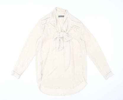 Womens UK Size 8 Mint Velvet Ivory Tunic Blouse