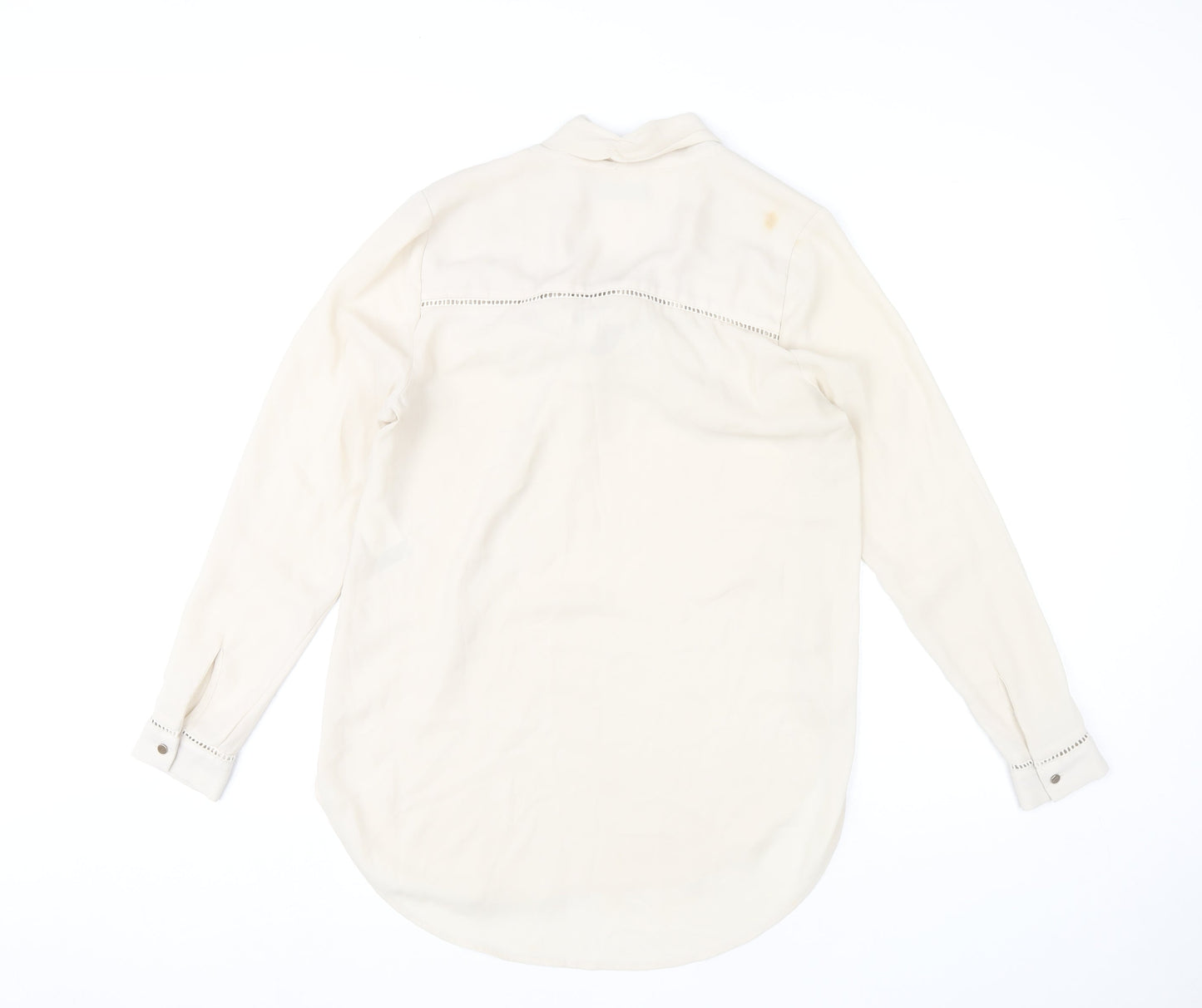 Womens UK Size 8 Mint Velvet Ivory Tunic Blouse