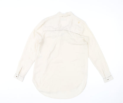 Womens UK Size 8 Mint Velvet Ivory Tunic Blouse