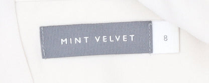 Womens UK Size 8 Mint Velvet Ivory Tunic Blouse