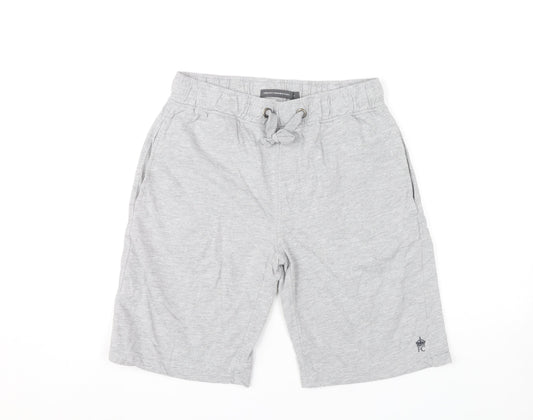 French Connection Men's Grey Sweat Shorts M Elastic Waist Pockets