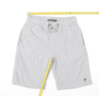 French Connection Men's Grey Sweat Shorts M Elastic Waist Pockets