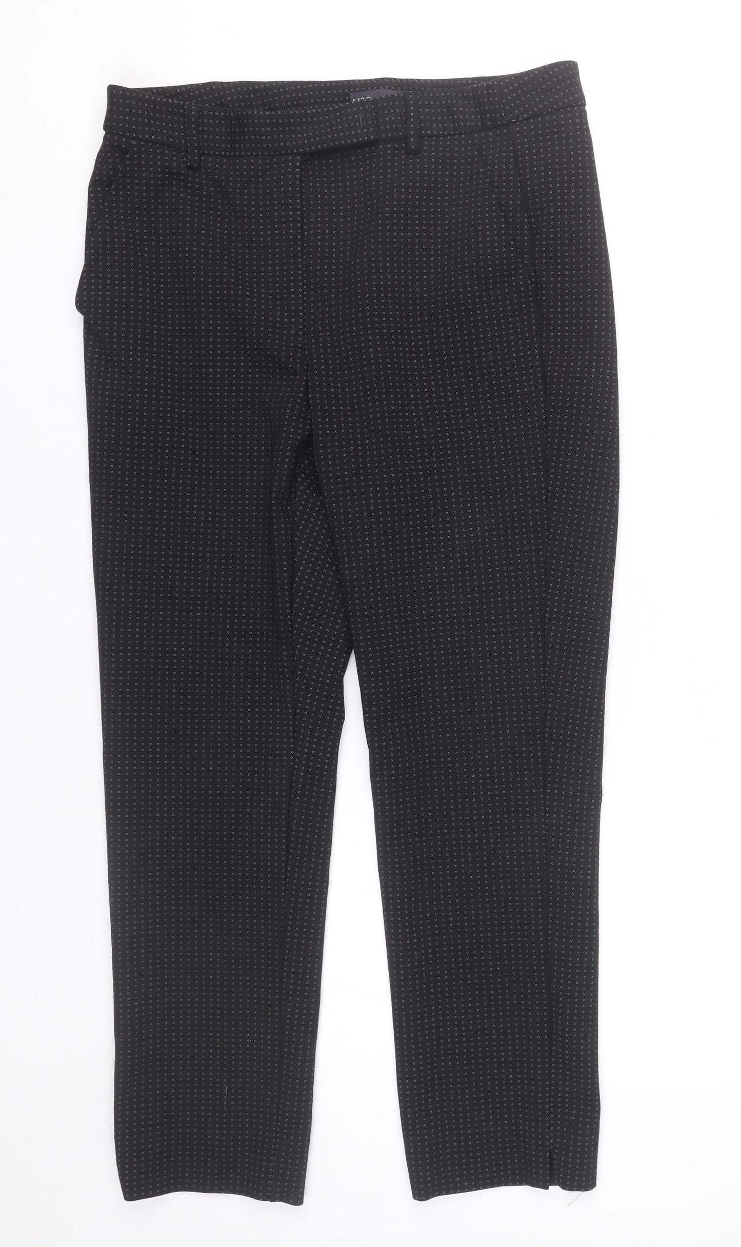 Womens UK Size 12 Marks and Spencer Slim Fit Business Casual Workwear Black Trou