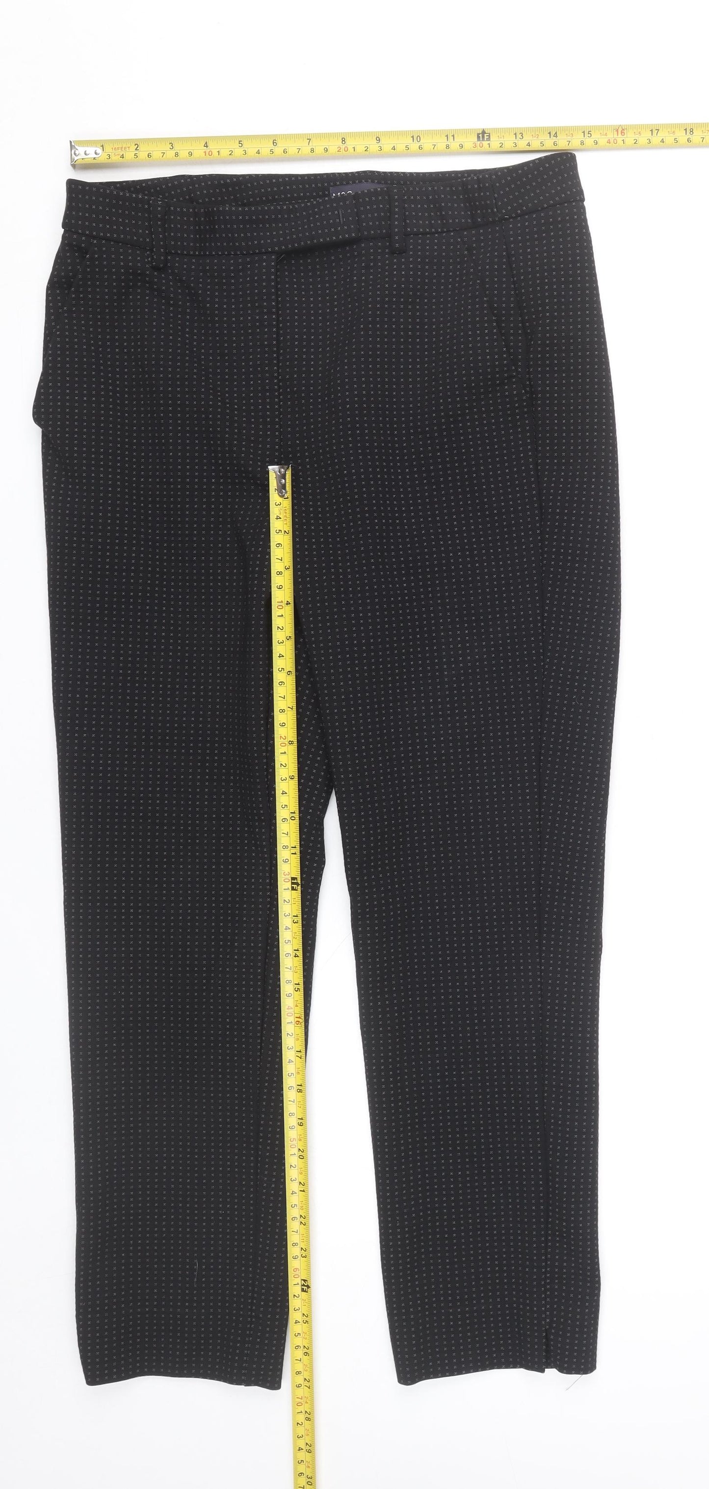 Womens UK Size 12 Marks and Spencer Slim Fit Business Casual Workwear Black Trou