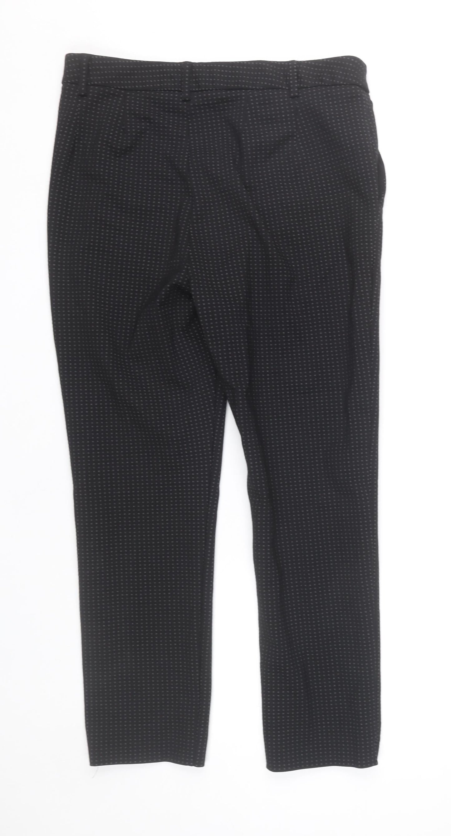 Womens UK Size 12 Marks and Spencer Slim Fit Business Casual Workwear Black Trou