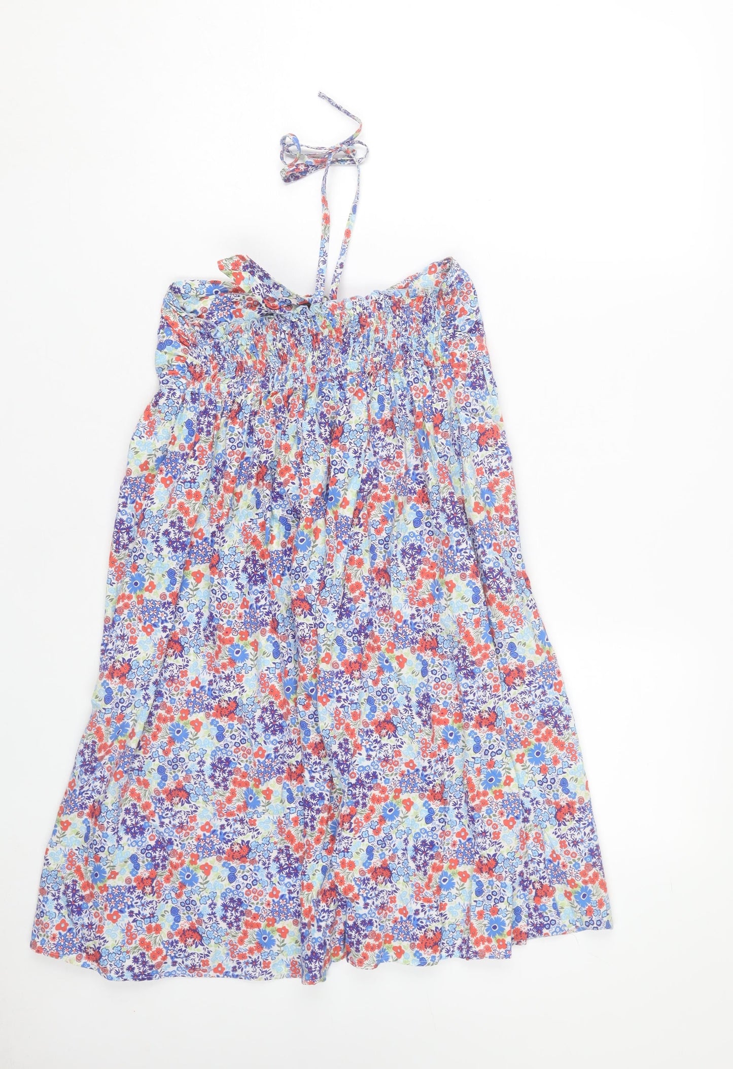 Kookai Women’s Multicoloured Floral Cotton Strapless Summer Dress Size 8