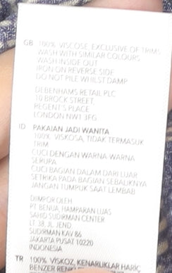 Mantaray Women’s Blue Geometric Knee Length Shift Dress Size 12