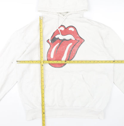 Womens UK Size XL Pull&Bear White Pullover Hoodie