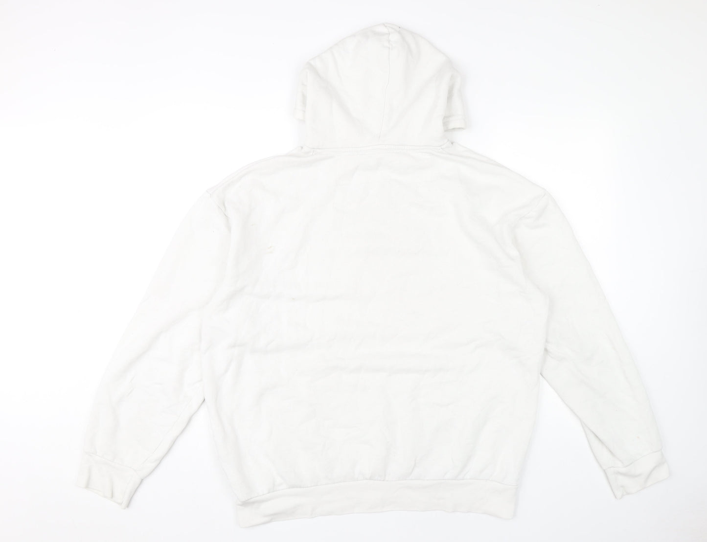 Womens UK Size XL Pull&Bear White Pullover Hoodie