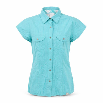 Womens UK Size XS The North Face Blue Basic Button-Up