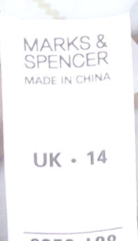 Marks and Spencer Women's Beige Linen Blend Blazer UK 14