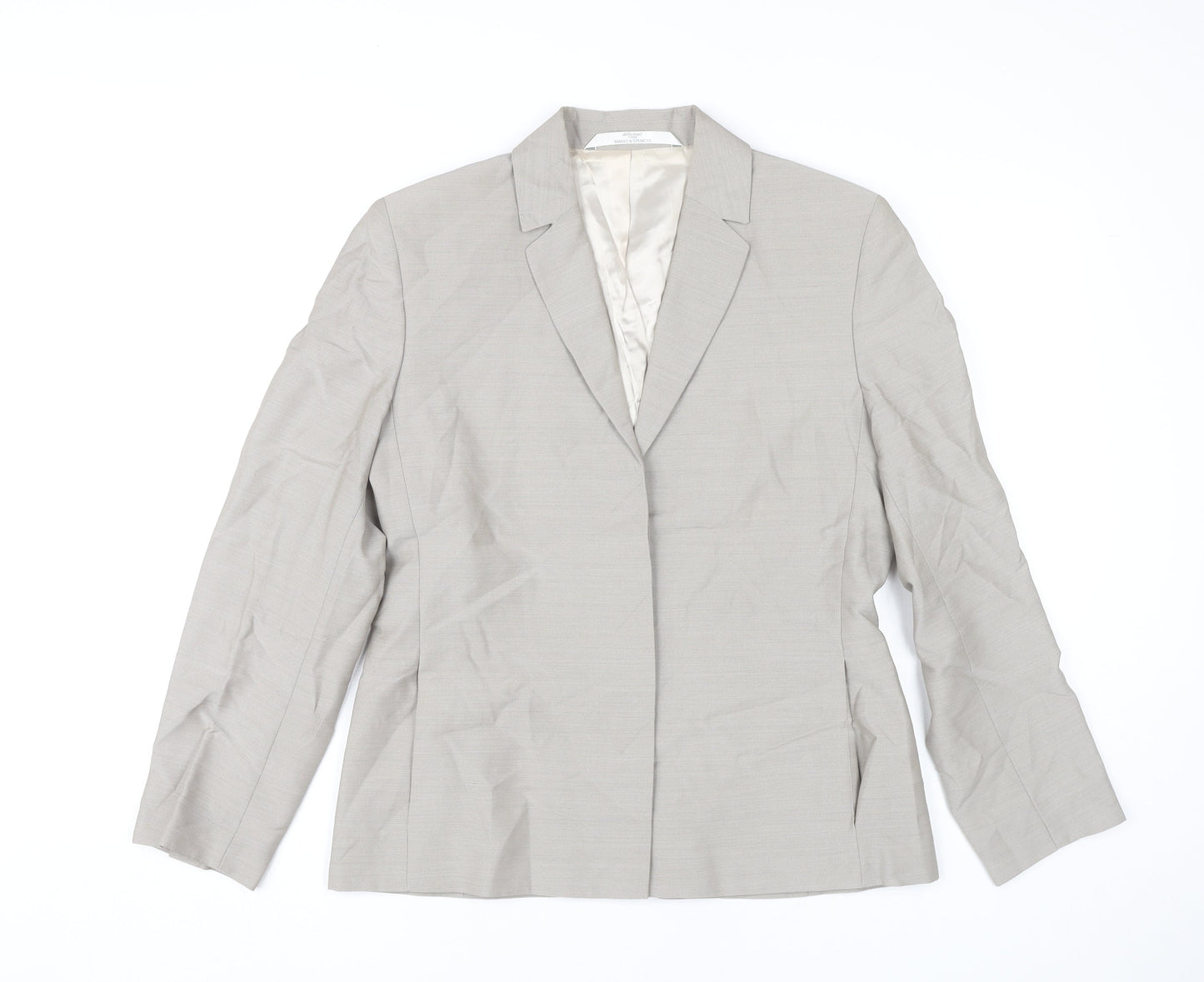 Womens UK Size 12 Marks and Spencer Beige Basic Jacket