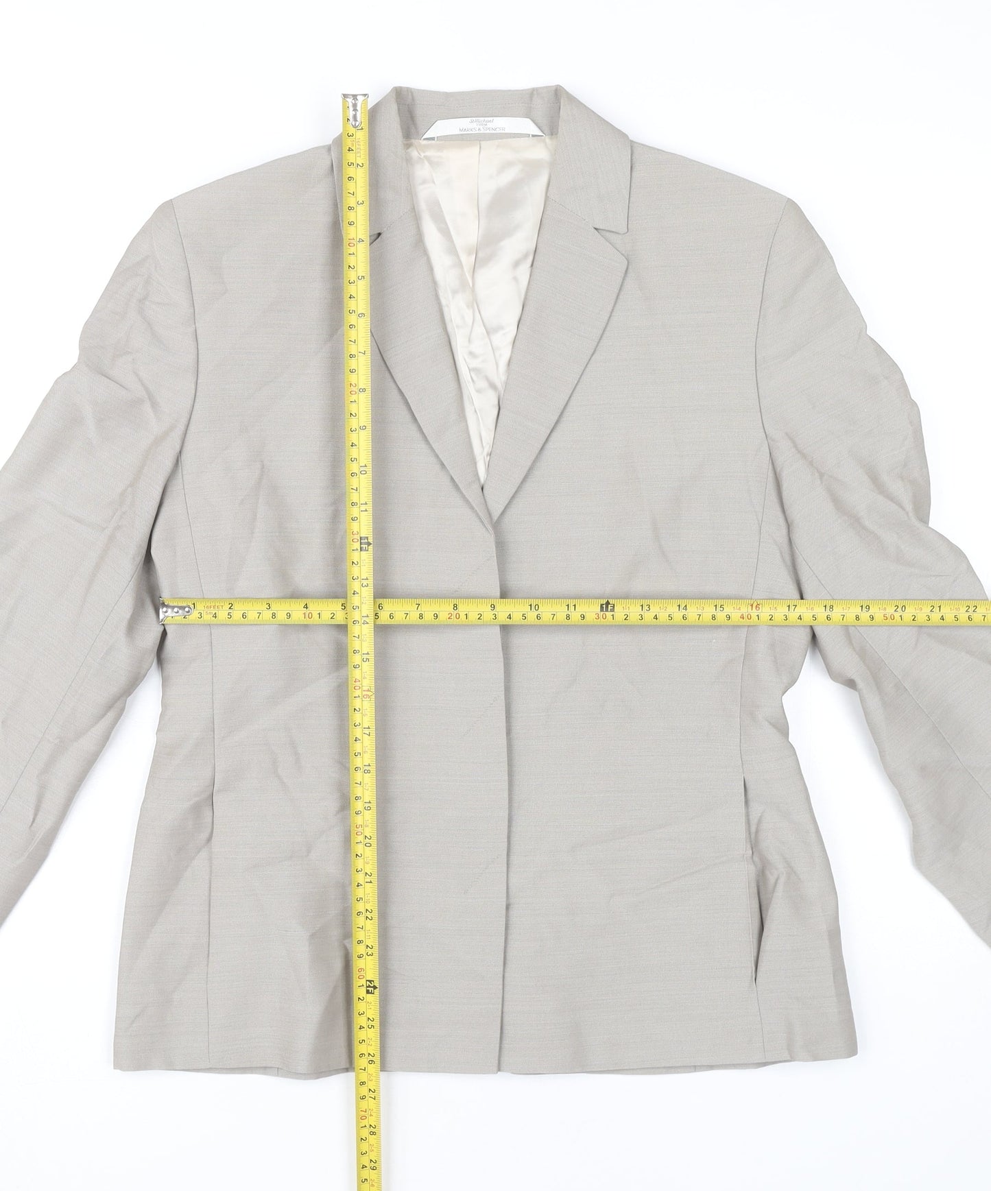 Womens UK Size 12 Marks and Spencer Beige Basic Jacket