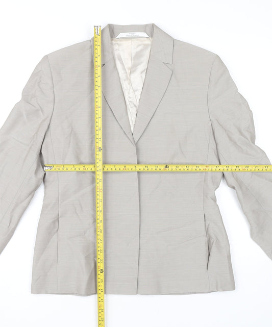 Womens UK Size 12 Marks and Spencer Beige Basic Jacket