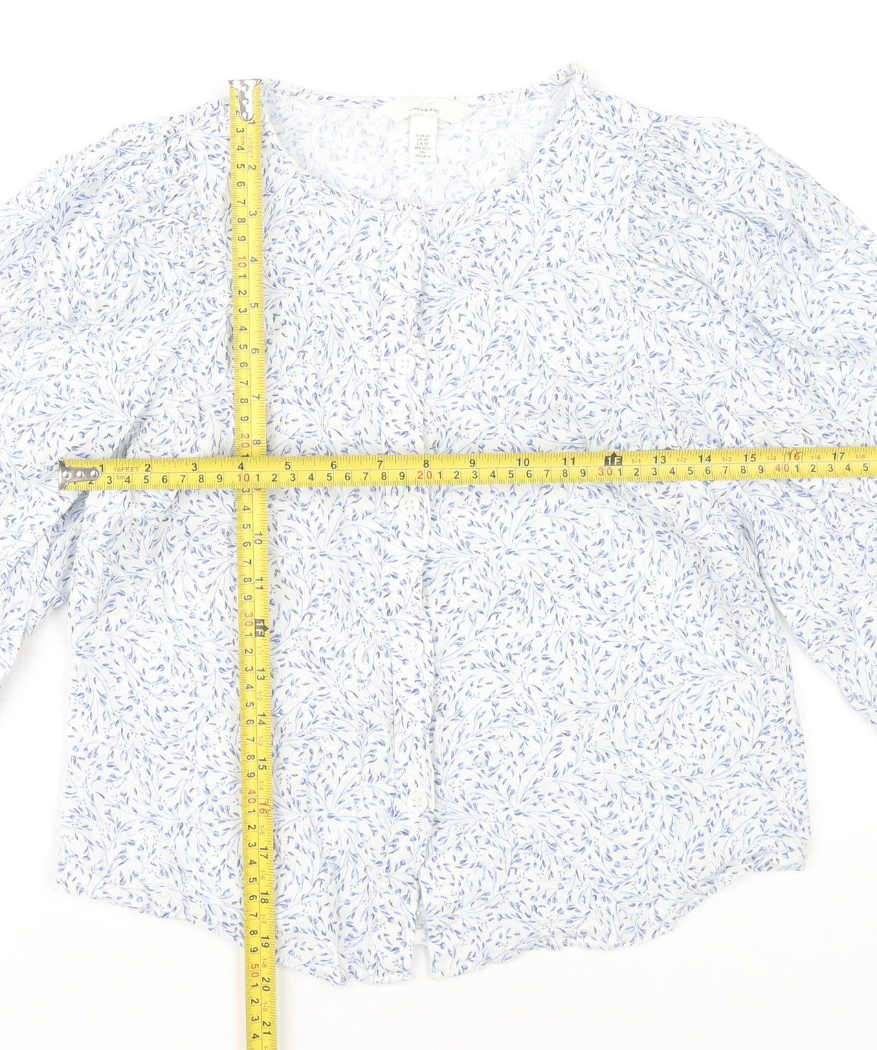 Womens UK Size XS H&M White Basic Blouse