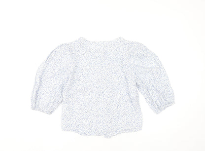 Womens UK Size XS H&M White Basic Blouse