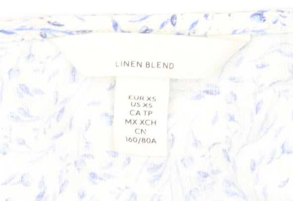 Womens UK Size XS H&M White Basic Blouse