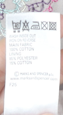 Marks & Spencer Womens Beige Embroidered A-Line Floral Cotton Skirt Size 12