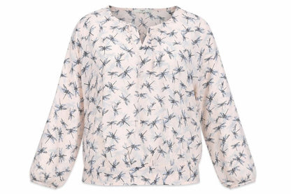 Next Women’s Beige Dragonfly Print Chiffon Blouse Size 10