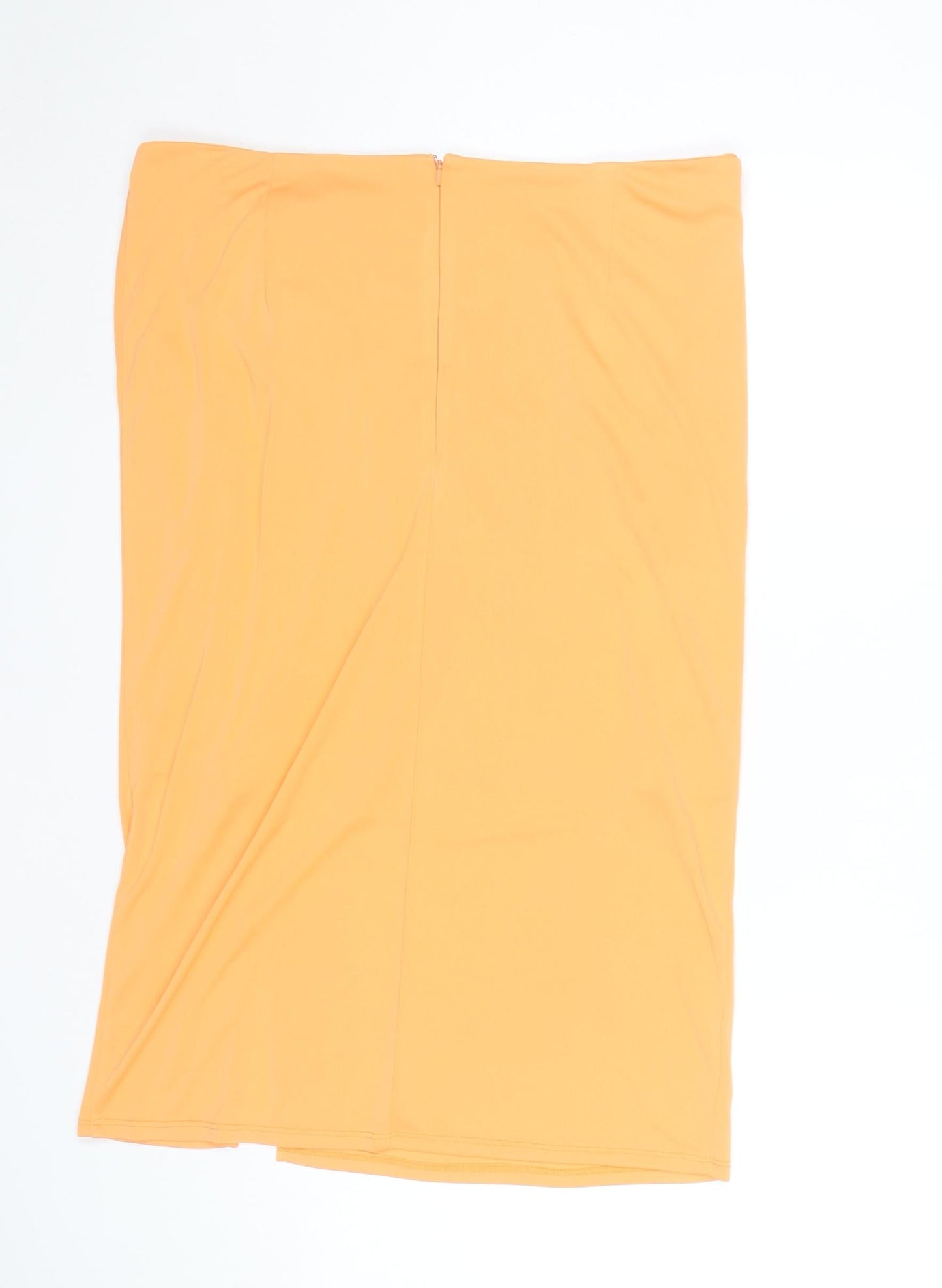 Michelle Keegan Women’s Orange Wrap Skirt Size 18 High Rise