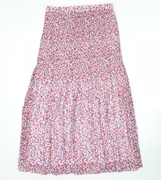Hush Women’s Multicoloured Floral Pleated Midi Skirt Size 10