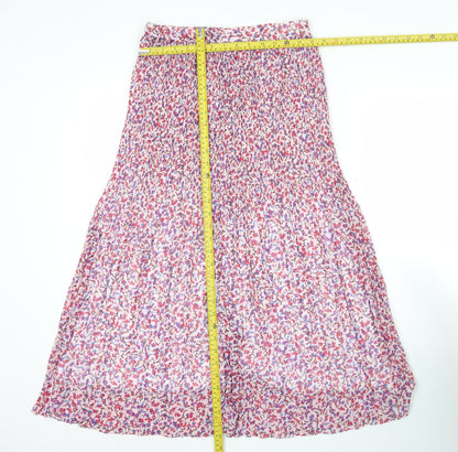 Hush Women’s Multicoloured Floral Pleated Midi Skirt Size 10
