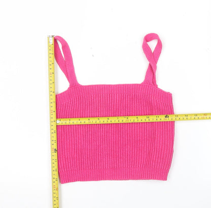 Womens UK Size 10 Apricot Pink Camisole Tank