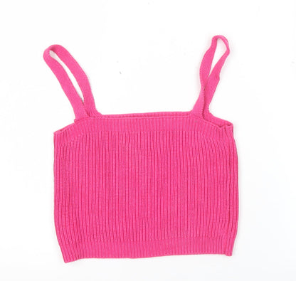Womens UK Size 10 Apricot Pink Camisole Tank