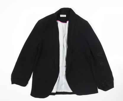 Miss Selfridge Women’s Black Blazer Jacket UK 10 Shawl Collar Classic Workwear