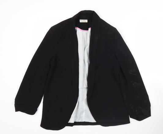 Miss Selfridge Women’s Black Blazer Jacket UK 10 Shawl Collar Classic Workwear