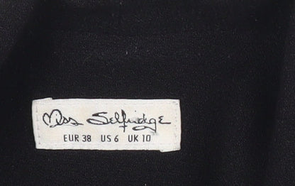 Miss Selfridge Women’s Black Blazer Jacket UK 10 Shawl Collar Classic Workwear