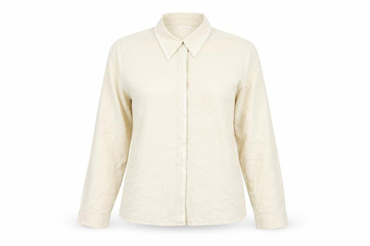 Womens UK Size 10 Marks and Spencer Beige Basic Button-Up