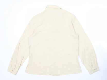 Womens UK Size 10 Marks and Spencer Beige Basic Button-Up
