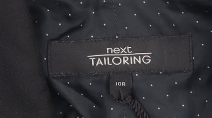 Next Women Black Size 10 Tailored One Button Blazer Jacket