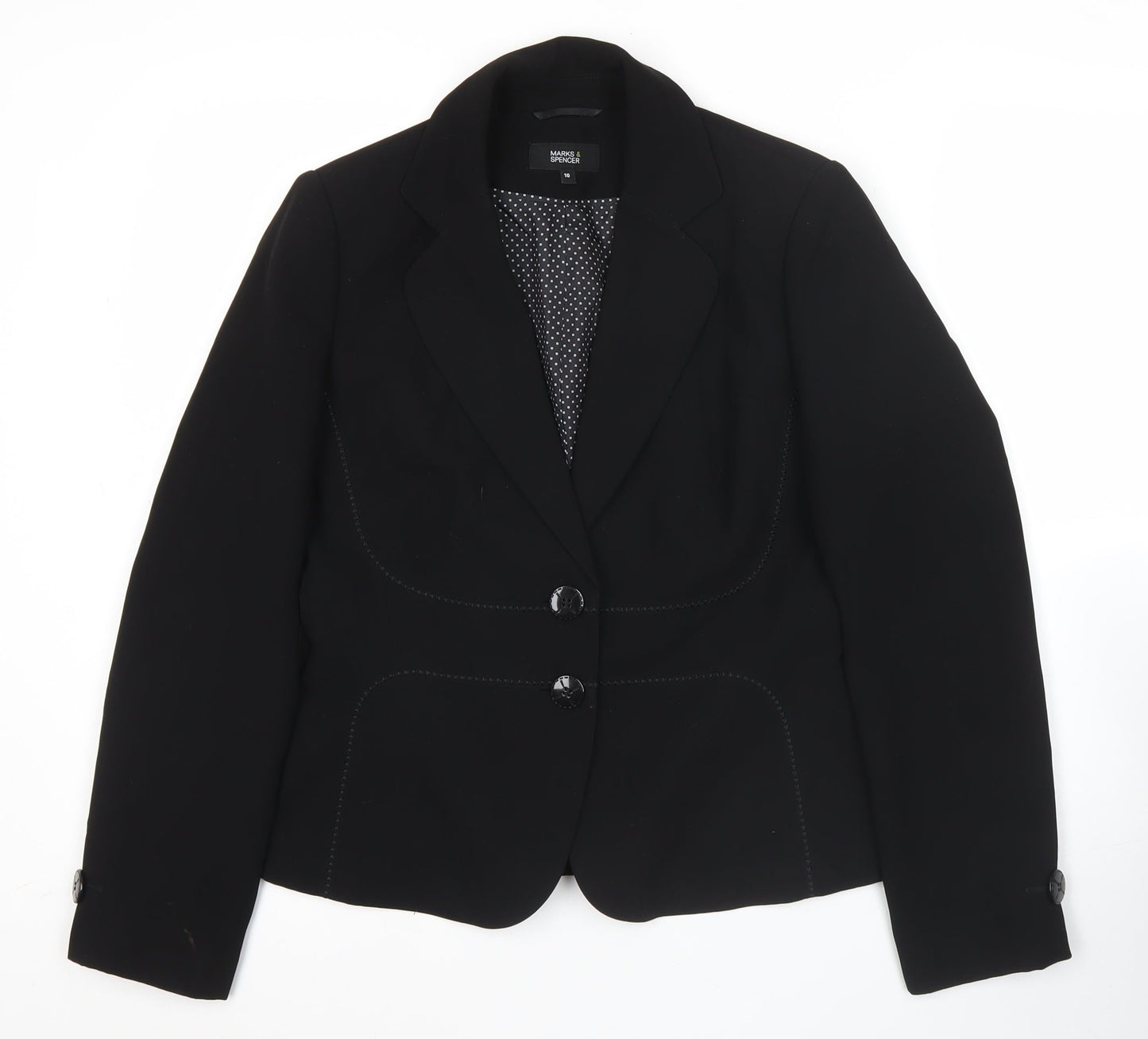 Marks and Spencer Women’s Black Size 10 Tailored Blazer Jacket