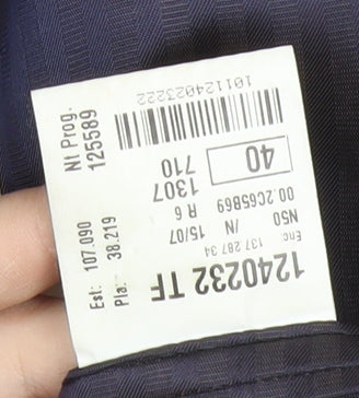 Paul Smith Men’s Blue Pinstripe Wool Blazer Jacket 40R Classic Formal