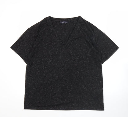 Womens UK Size 12 Marks and Spencer Black Basic T-Shirt