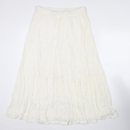 Bonmarché Women’s Ivory Midi Peasant Skirt Size 10 Viscose