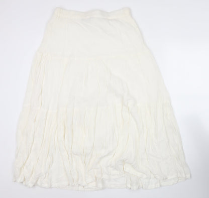 Bonmarché Women’s Ivory Midi Peasant Skirt Size 10 Viscose