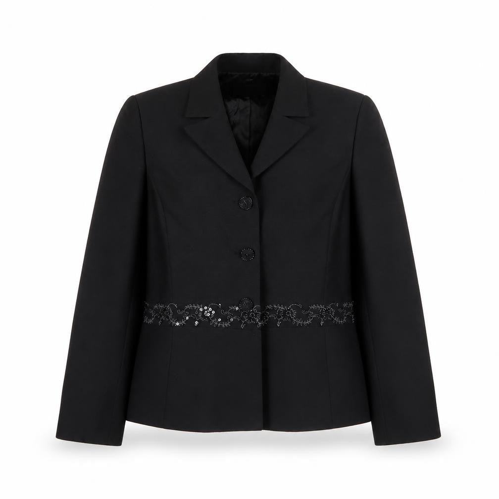 Womens UK Size 10 Le Suit Regular Black Suit Jacket